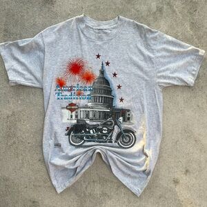 Vintage 1995 Harley Davidson American Tradition Capitol Motorcycle T Shirt USA